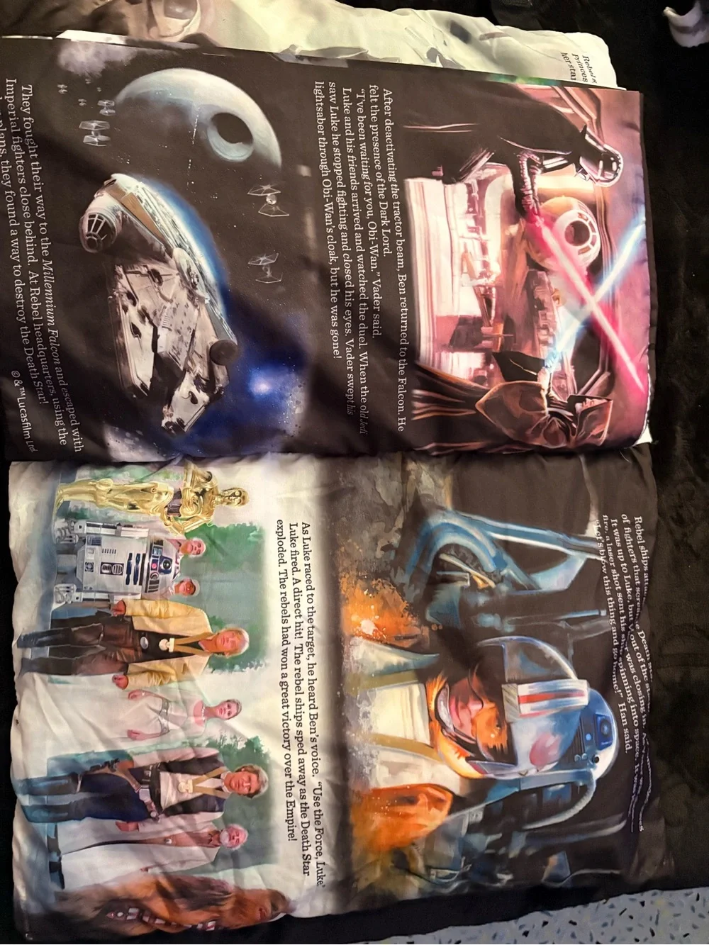 Collectables Star Wars A New Hope Blue/Cream Character Pillow story book